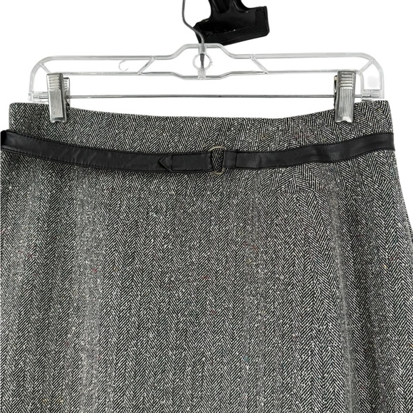 Sag Harbor Vintage 8P Pinup Wool Pencil Skirt Belt Adjustable Zipper Side Slit - Picture 5 of 10